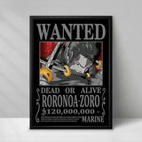 Affiche wanted One Piece Zoro