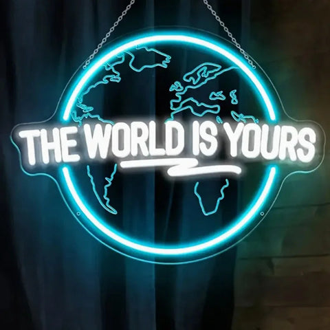 Néon TWIY Planète Terre Setup Gaming