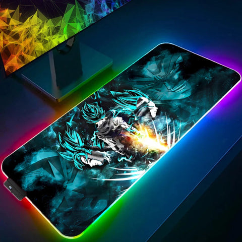 Mouse Pad RGB Dragon Ball Gaming Accessories Gabinete Gamer PC Computer Desk Mat Backlight Keyboard Tablet HD Anime Mousepad LED Setup Gaming