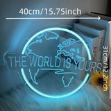 Néon TWIY Planète Terre Setup Gaming