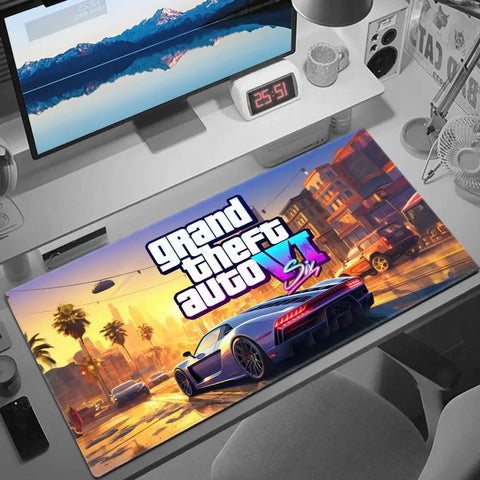 Tapis de Souris GTA VI Sunset Drive Setup Gaming