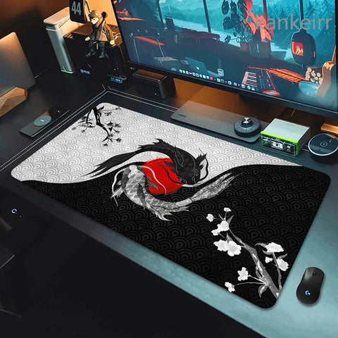 Tapis de Souris Koi Soleil Rouge